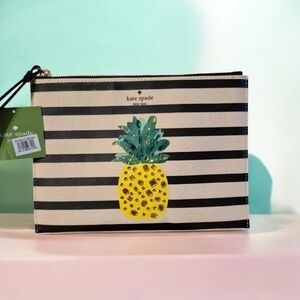 Kate Spade New York "By The Pool" Embellished Pineapple Bella Pouch NWT RETIRED